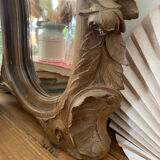 Beveled carved wooden mirror 120x103 vintage