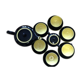 Villeroy tea or coffee service and yellow and black Orlean boch