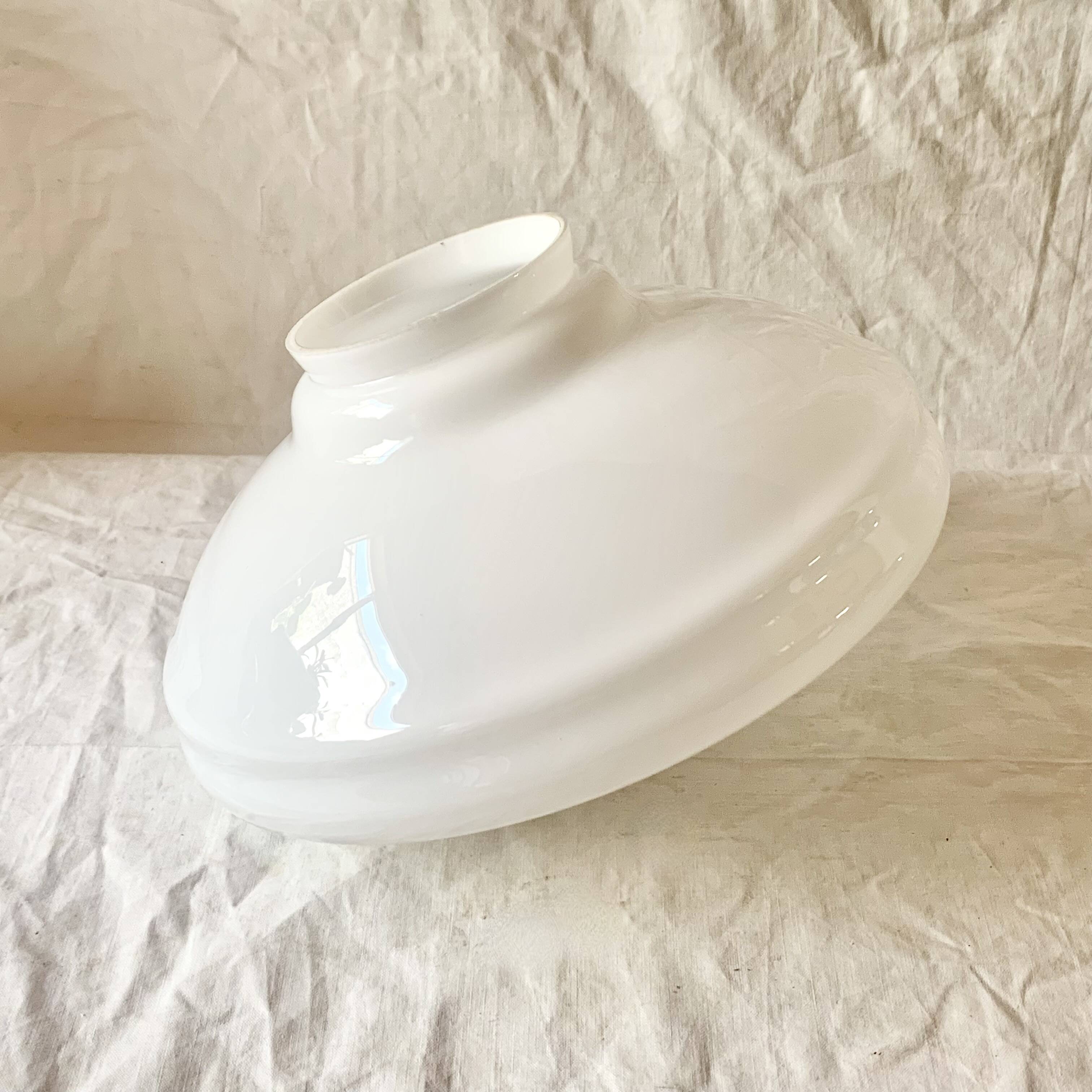 Art Deco pendant light in white opaline