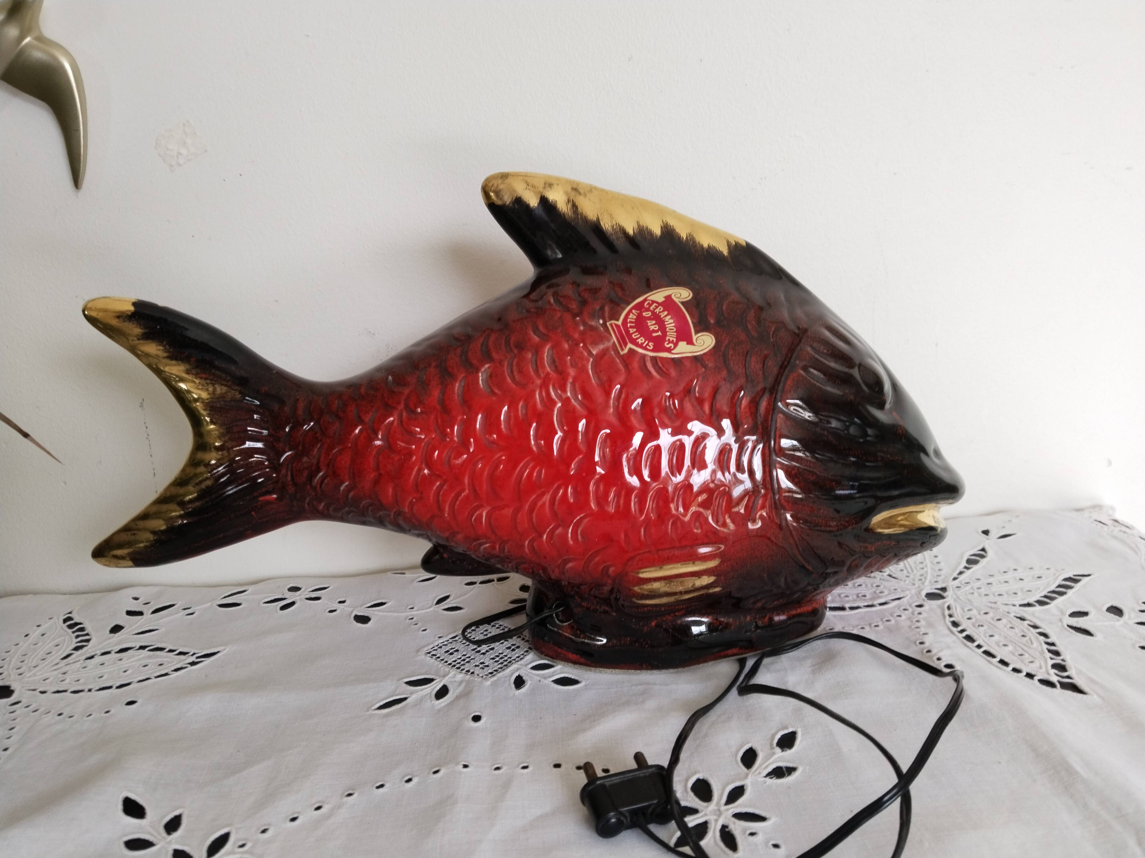 Amphora table lamp, bedside lamp, Vallauris style, 1950s