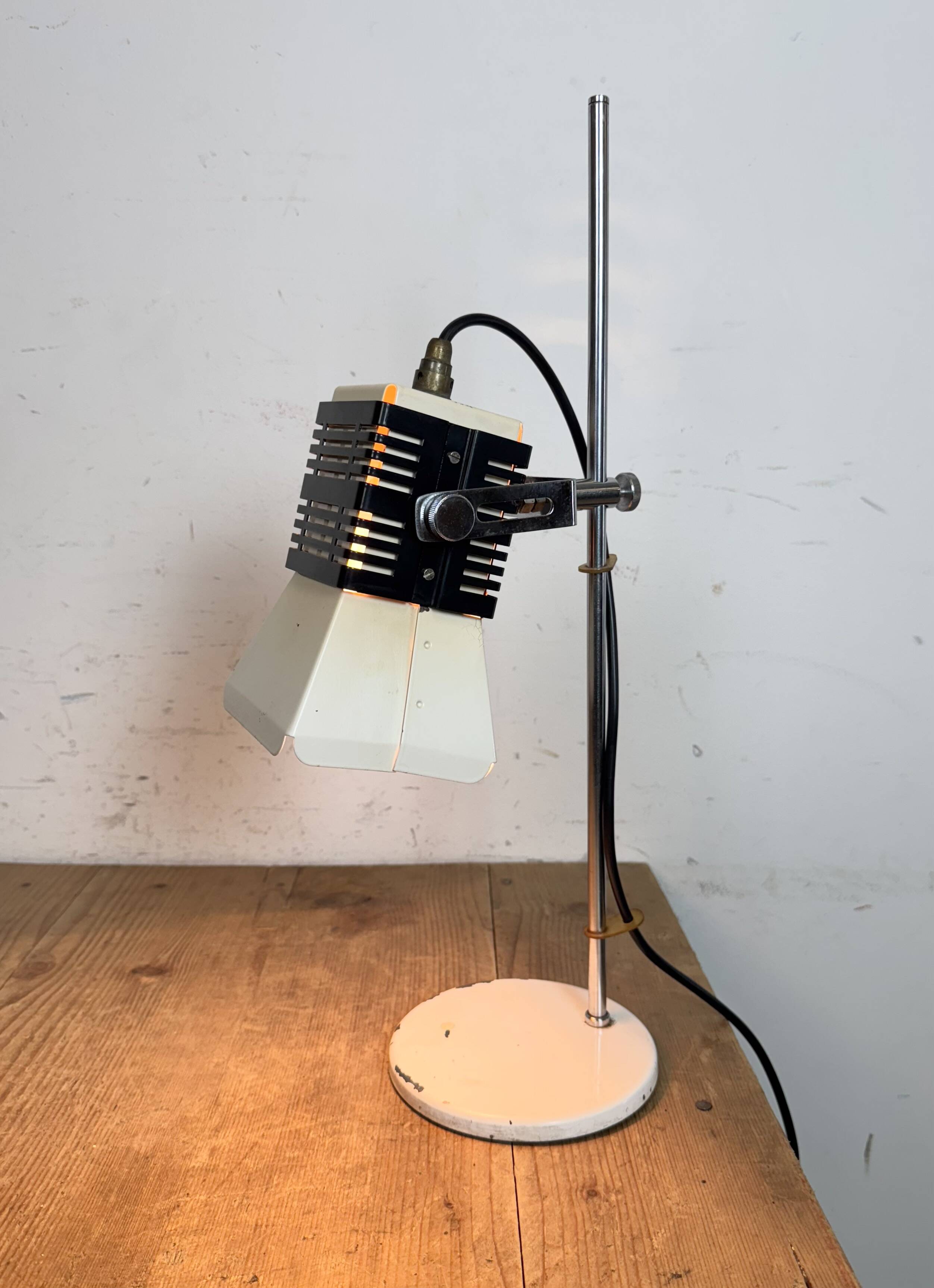 Vintage Beige Table Lamp , 1970s