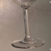 7 white wine/port glasses ART NOUVEAU - floral decoration - Baccarat Fine 19