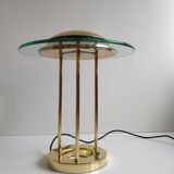 Vintage Brass 'Saturn' desk lamp by R. Sonneman for George Kovacs, c.1980