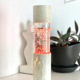Vintage glitter and travertine lamp from the 70s
