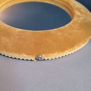 Vintage mirror with mustard velvet frame