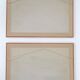 Set of 2 mid-century Erling Juhl wood prints in original larch wood frames / 1960s