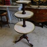 Rotating store floor in mahogany and marble of the nineteenth century