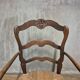 Fauteuil provençal français en chêne avec assise tressée, début du XXe siècle, France