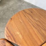 Flower coffee table set with elm tripod stools