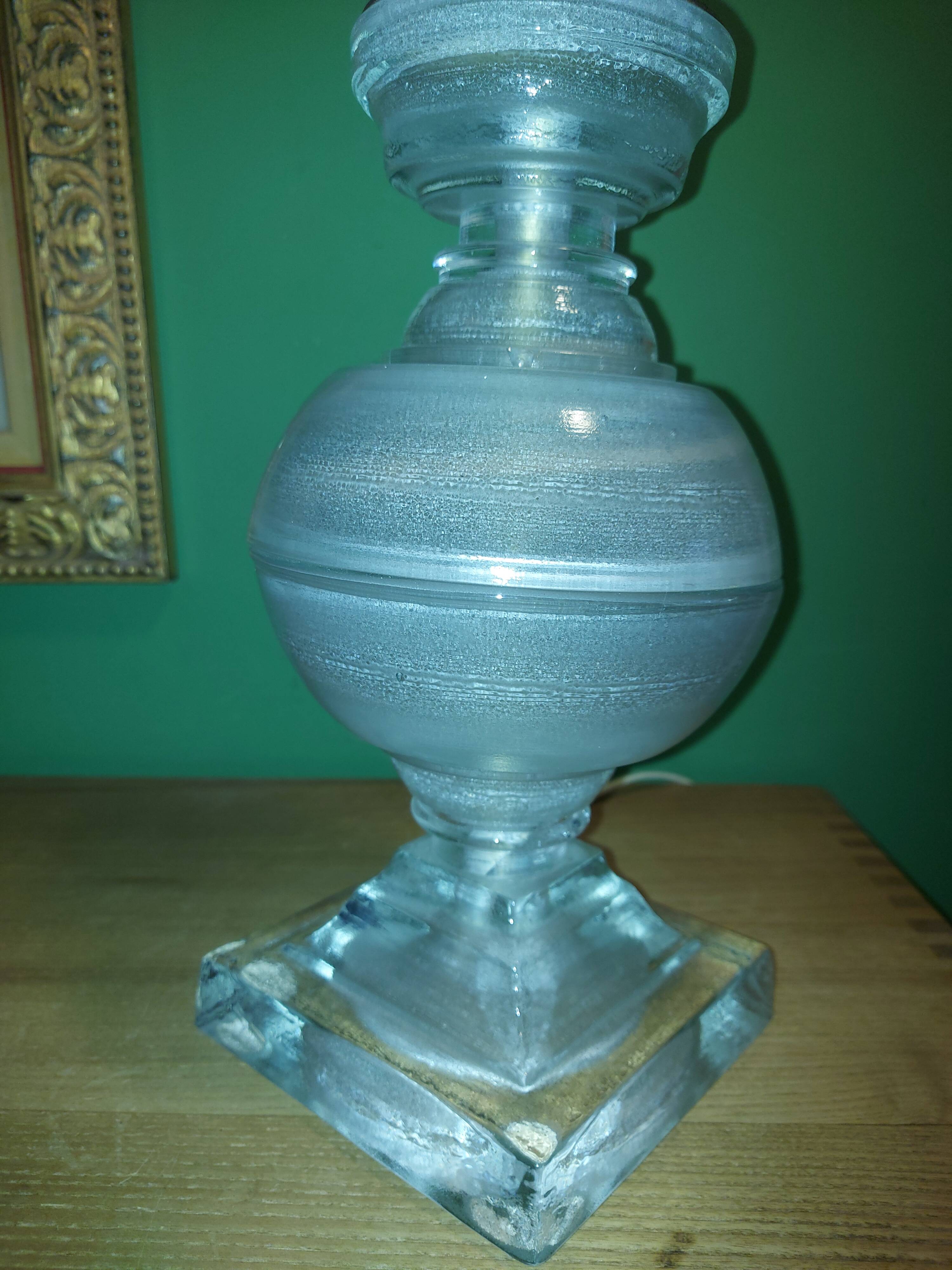 Lamp bases in blown glass, molded, Medici, baluster