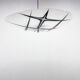 Mid Century Glass Pendant by Napako, Czechoslovakia, 1960's, Marked