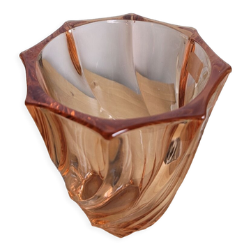 Vase Luminarc tourbillon en verre rose