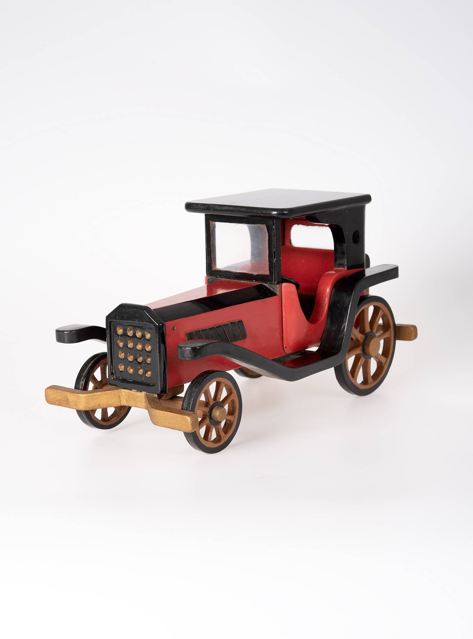 Wooden car, old toy or decoration
