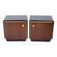 Mid Century Bedside Tables With Glass Tops, Czechoslovakia 1960s