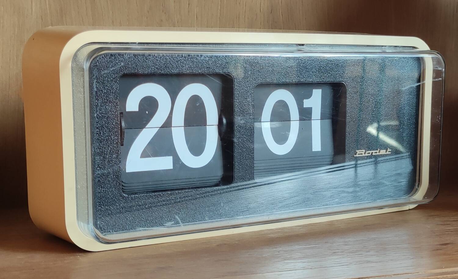 Old vintage Bodet clock with slats