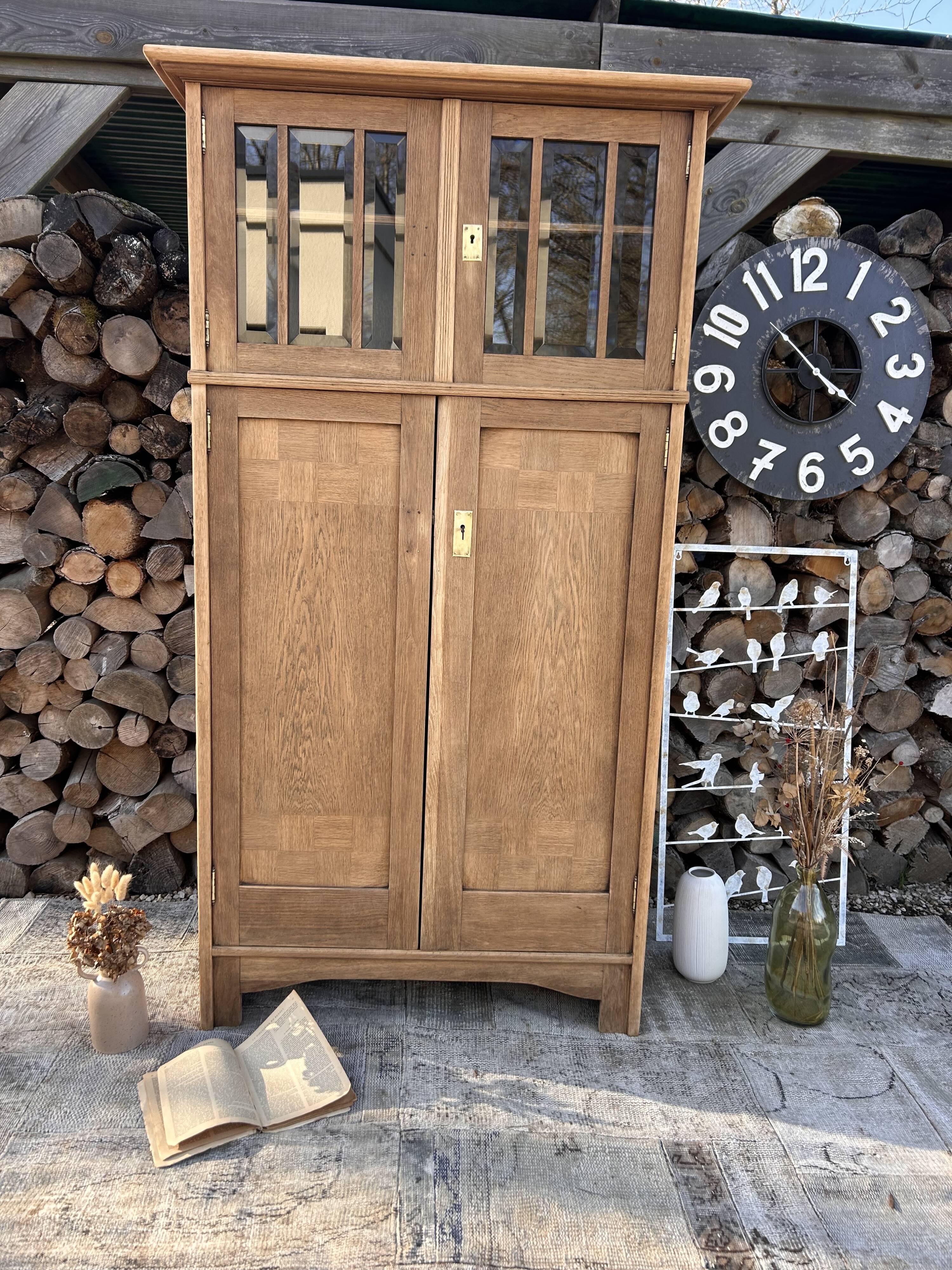 Renovated antique display cabinet