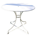 Metal garden round table