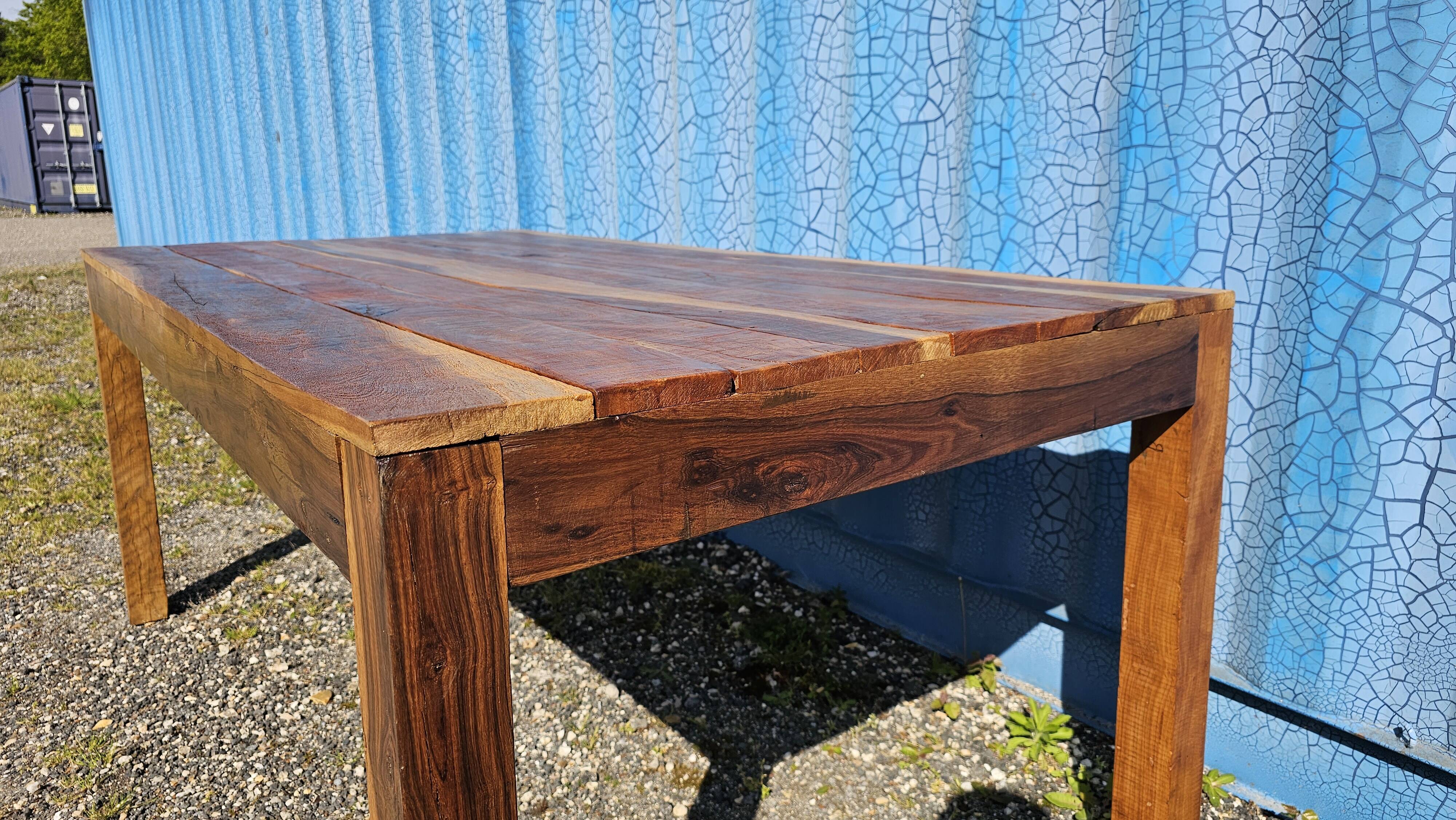 Rectangular teak dining table