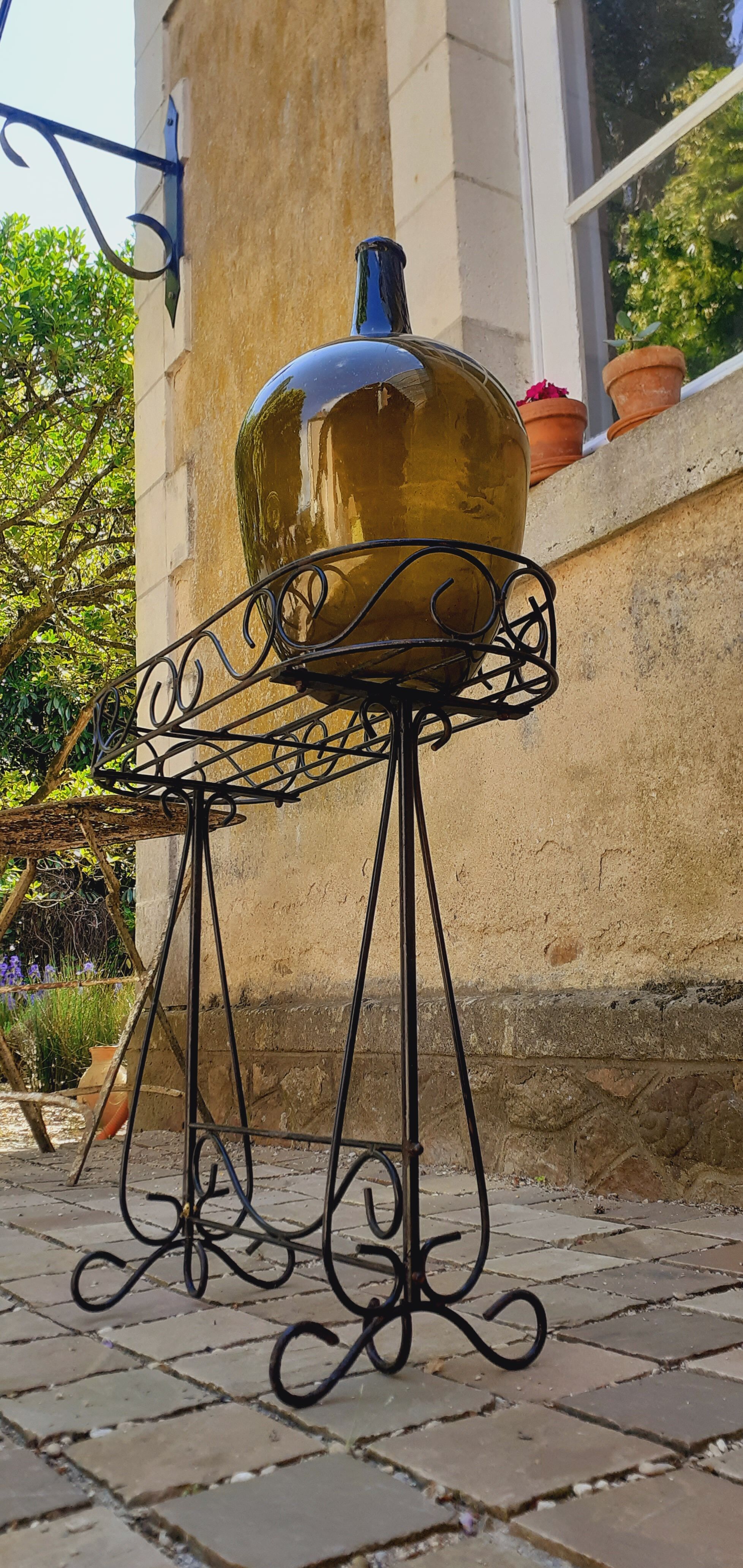 Jardinière en fer forgé vintage année 50