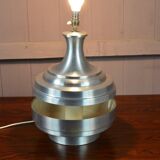 Vintage 1970s Brushed Aluminum Lamp
