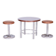 Pair of Bauhaus Chrome-Plated Steel Stools, Brown Leather, Czech, 1930-1939