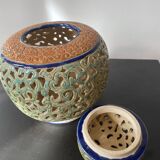 Champlevé ceramic pot