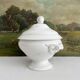 White iron earthenware soup tureen from Digoin and Sarreguemines late 19th century