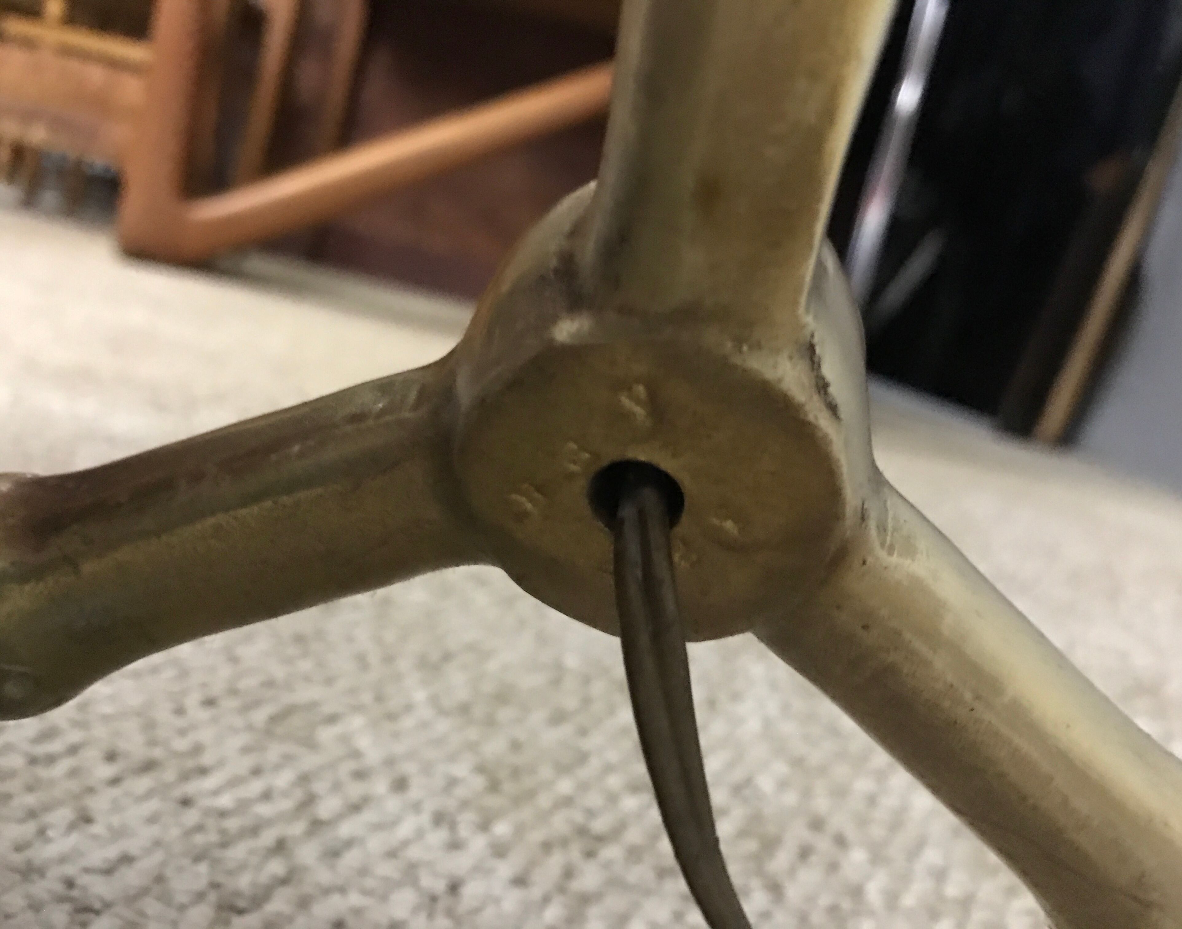 Floor lamp in brass 1960