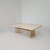 Rectangle Travertine Coffee or Side Table, Italy 1980's