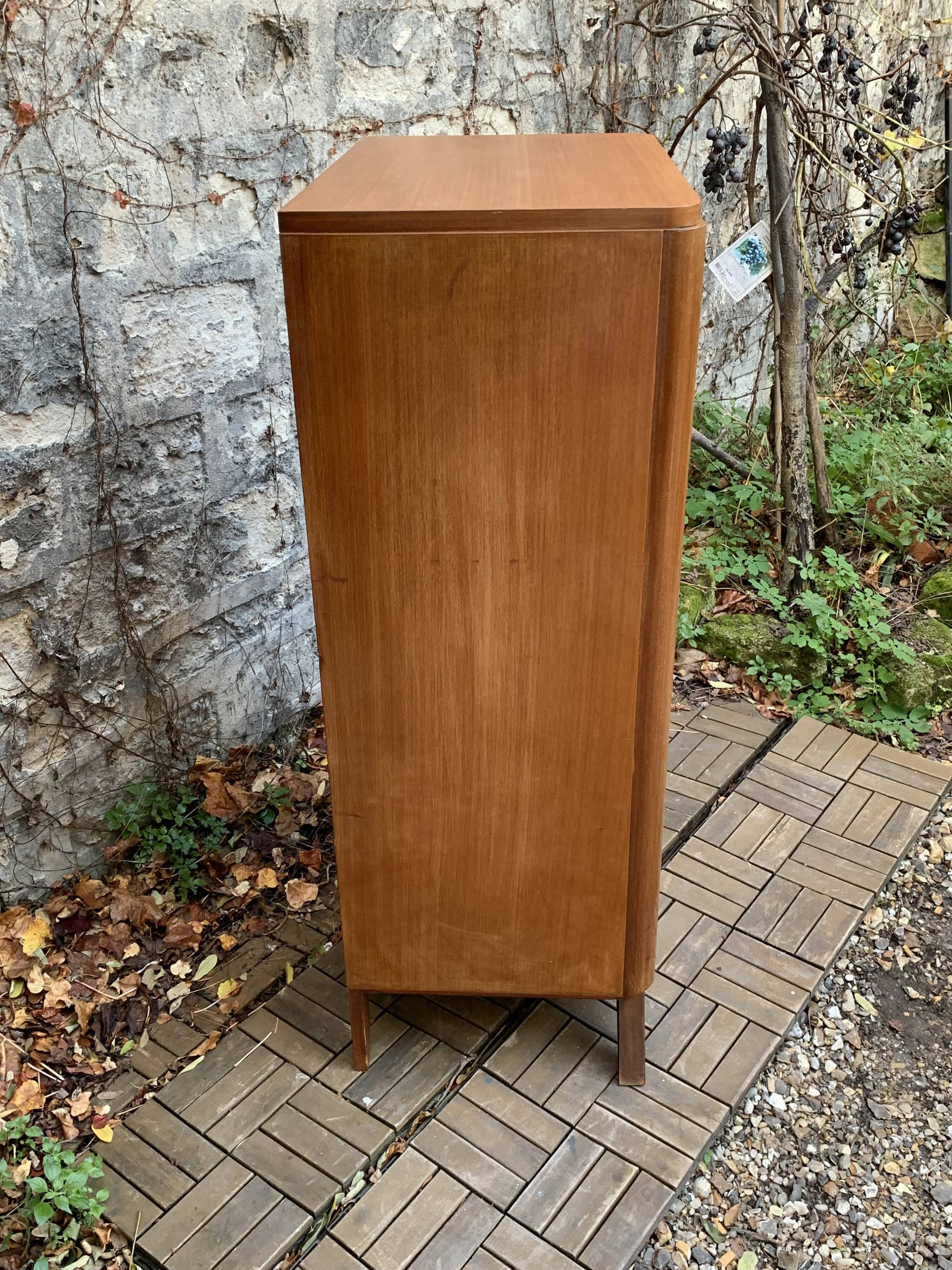 Vintage chest of drawers with compass feet 1960 H112