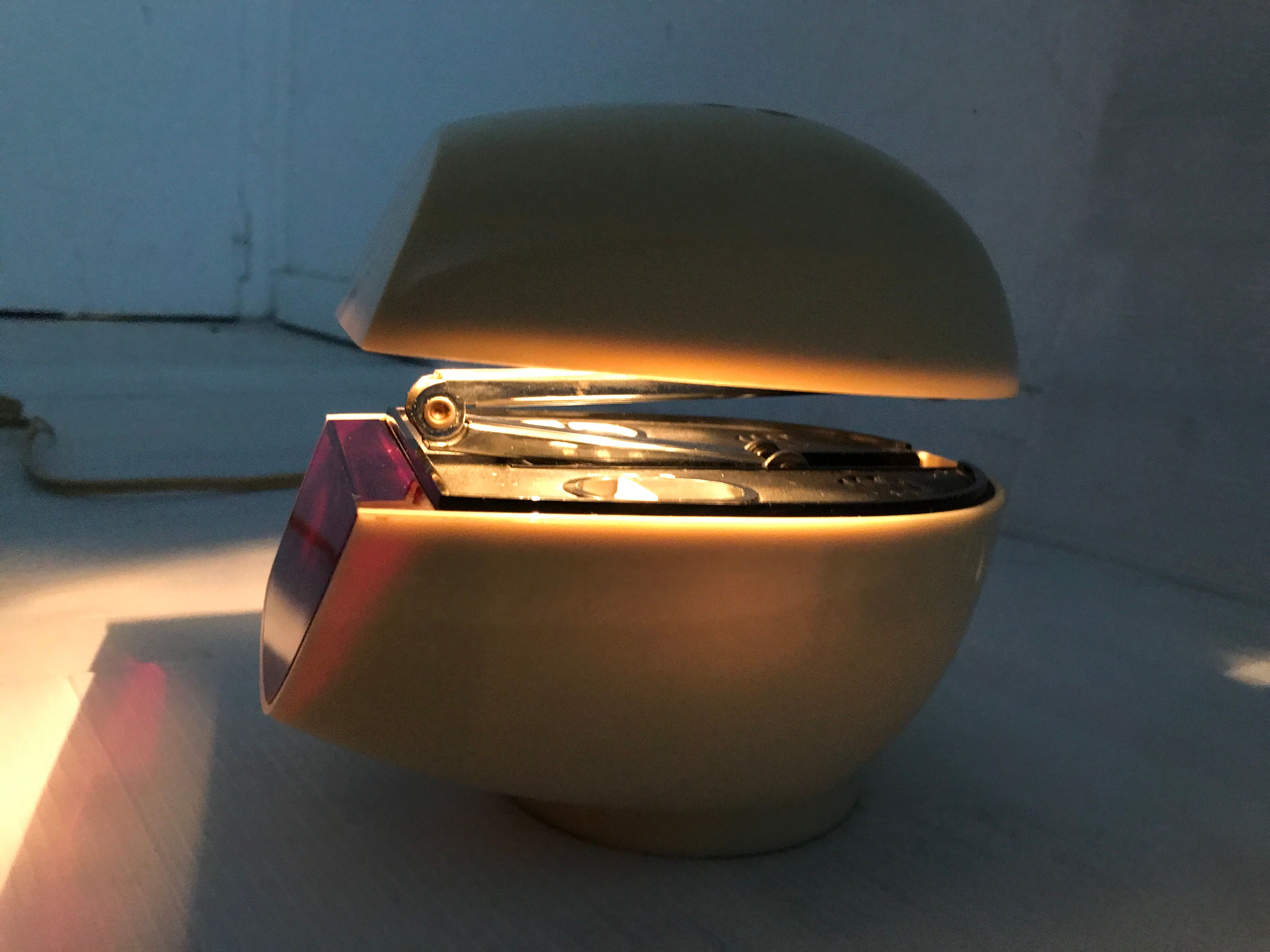 Vintage space age style alarm lamp with articulated arm 60s