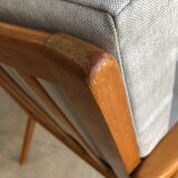 Pair armchairs compass feet, 1960