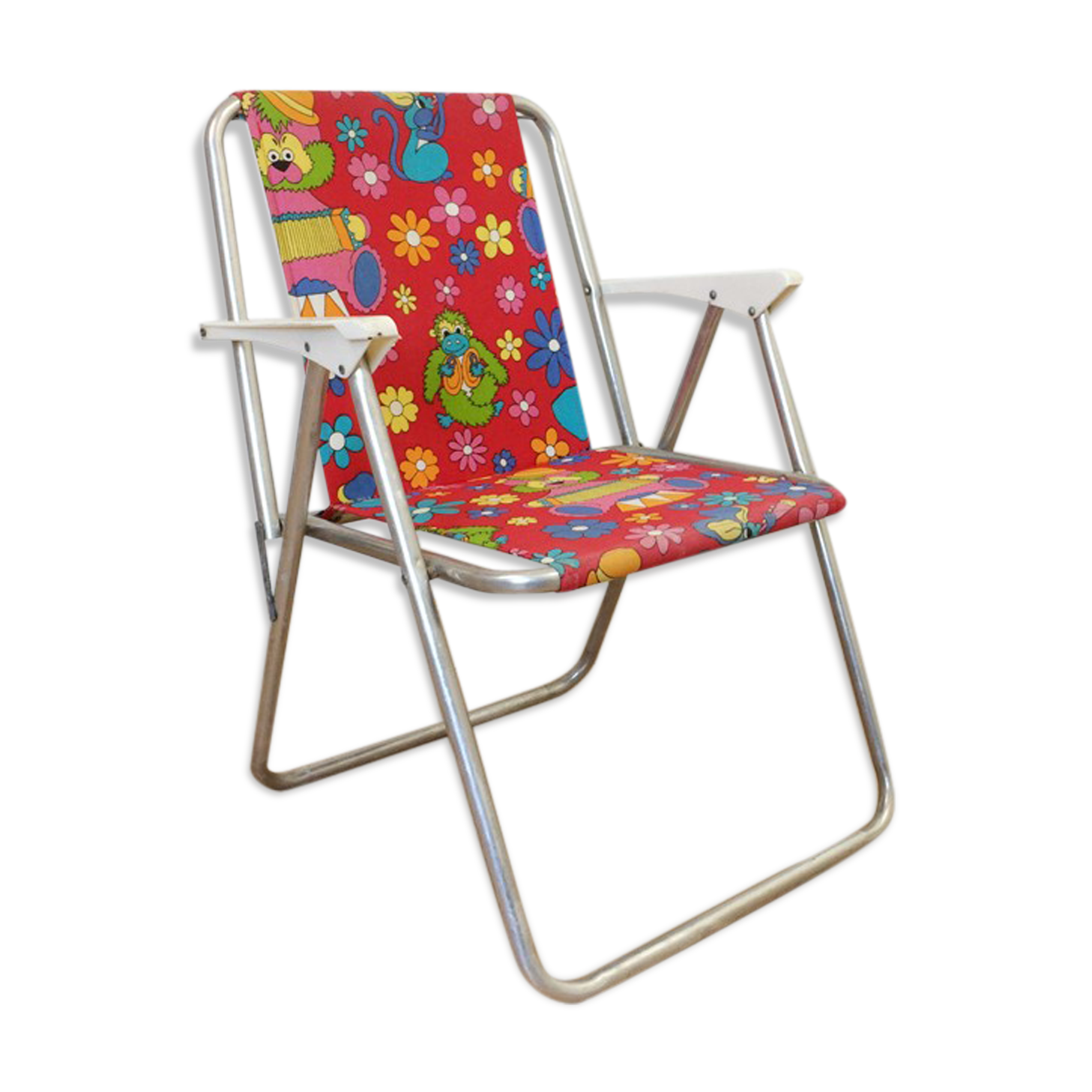 Folding camp armchair for child