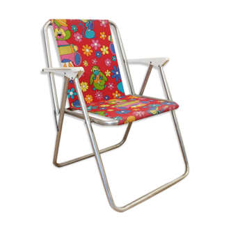 Folding camp armchair for child