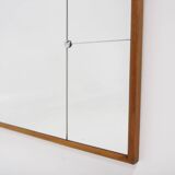 Scandinavian teak and metal mirror, Sweden, 1960, 84x117cm