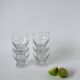 set of 6 wine glasses in chiseled glass 1960 9 X 8 cm