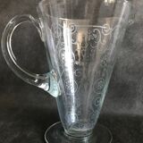 Pitcher - Napoleon III - 1/2 crystal blown and engraved with volutes