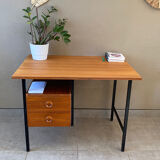 Vintage teak and metal desk