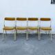 Set of 4 folding velvet chairs, Souvignet brand