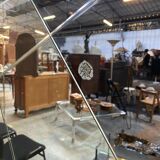 Engraved two-tone panoramic mirror