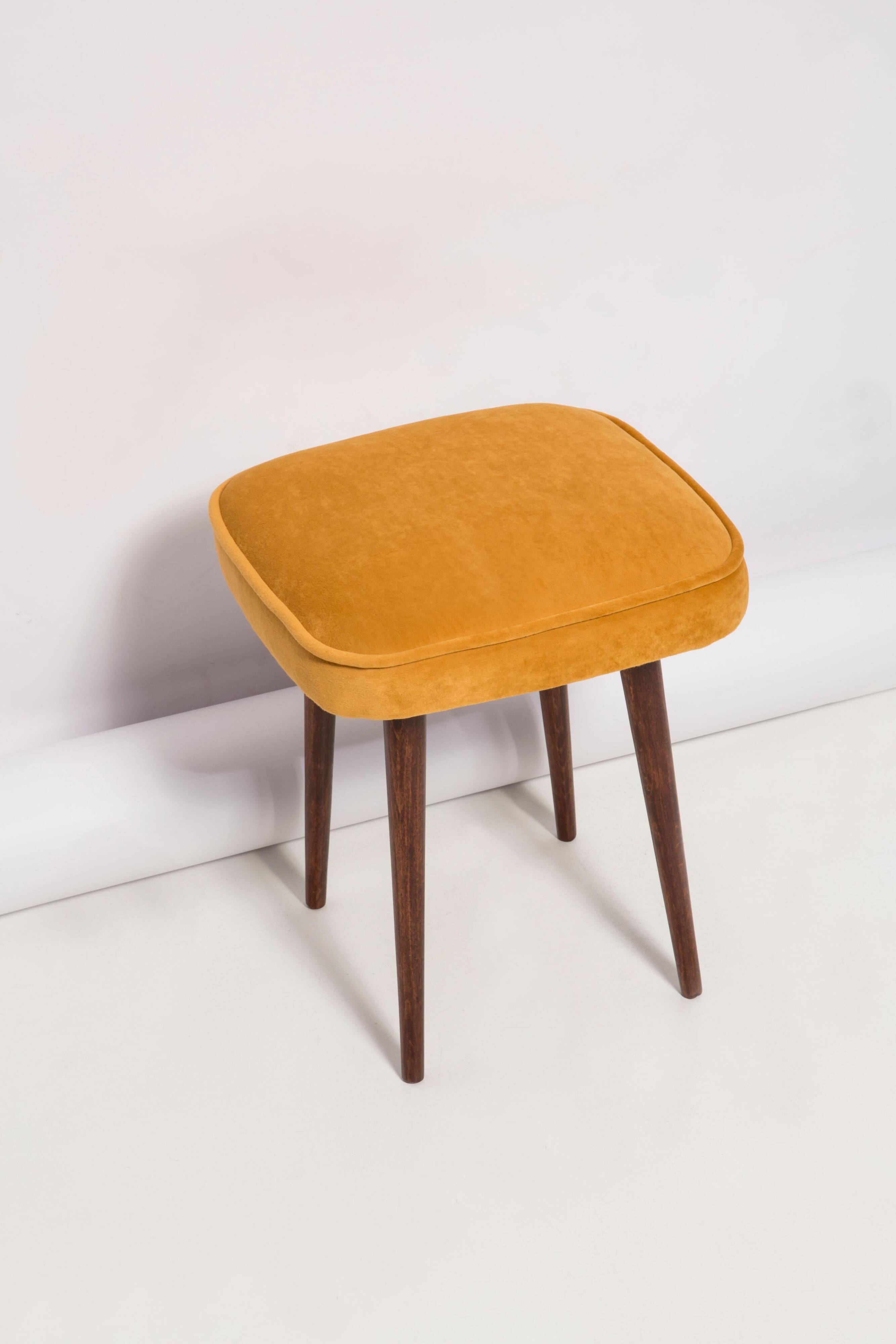Set of two mustard yellow stools, Europe, 1960s