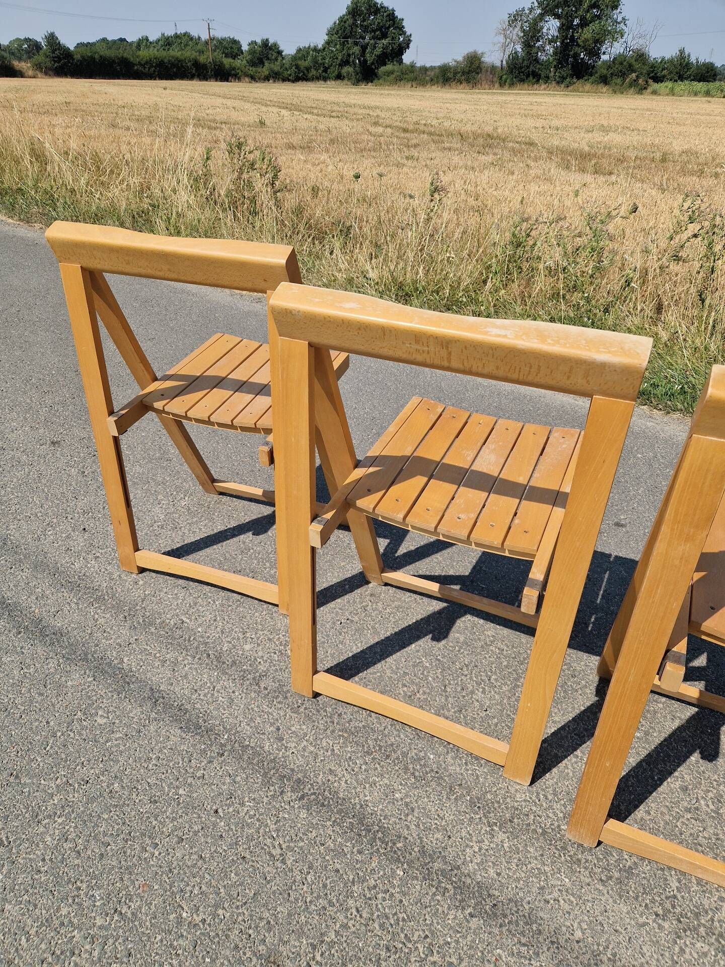 Set of 4 folding chairs by Aldo Jacober