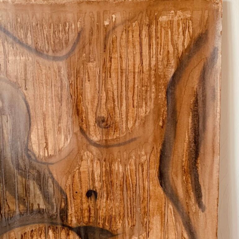 Female nude painting