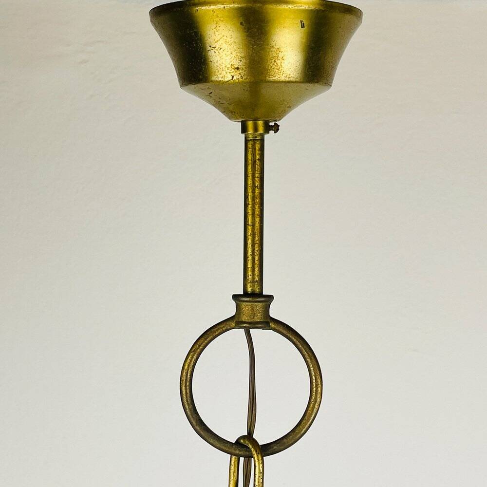 Vintage Murano glass pendant lamp by AV Mazzega, Italy, 1950s.