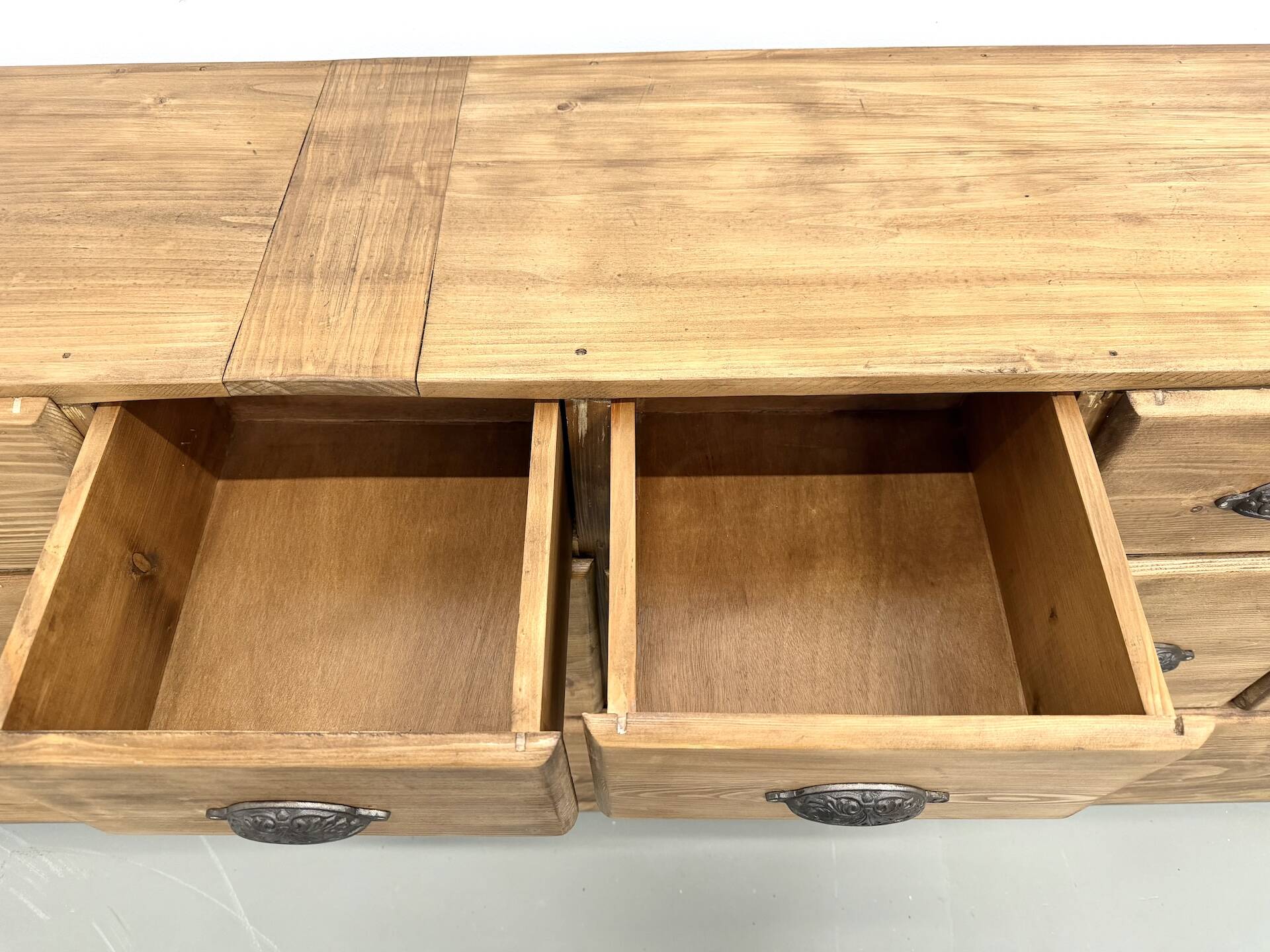 Large Pine Workshop Furniture with Drawers