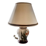 Ceramic base table lamp + lampshade - Height 59 cm