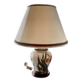 Lampe de table pied céramique + abat jour - Hauteur 59 cm