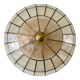 Ceiling lamp in mother-of-pearl and brass two fires 50s