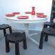 Extendable Danish dining room round table from the 1960s.