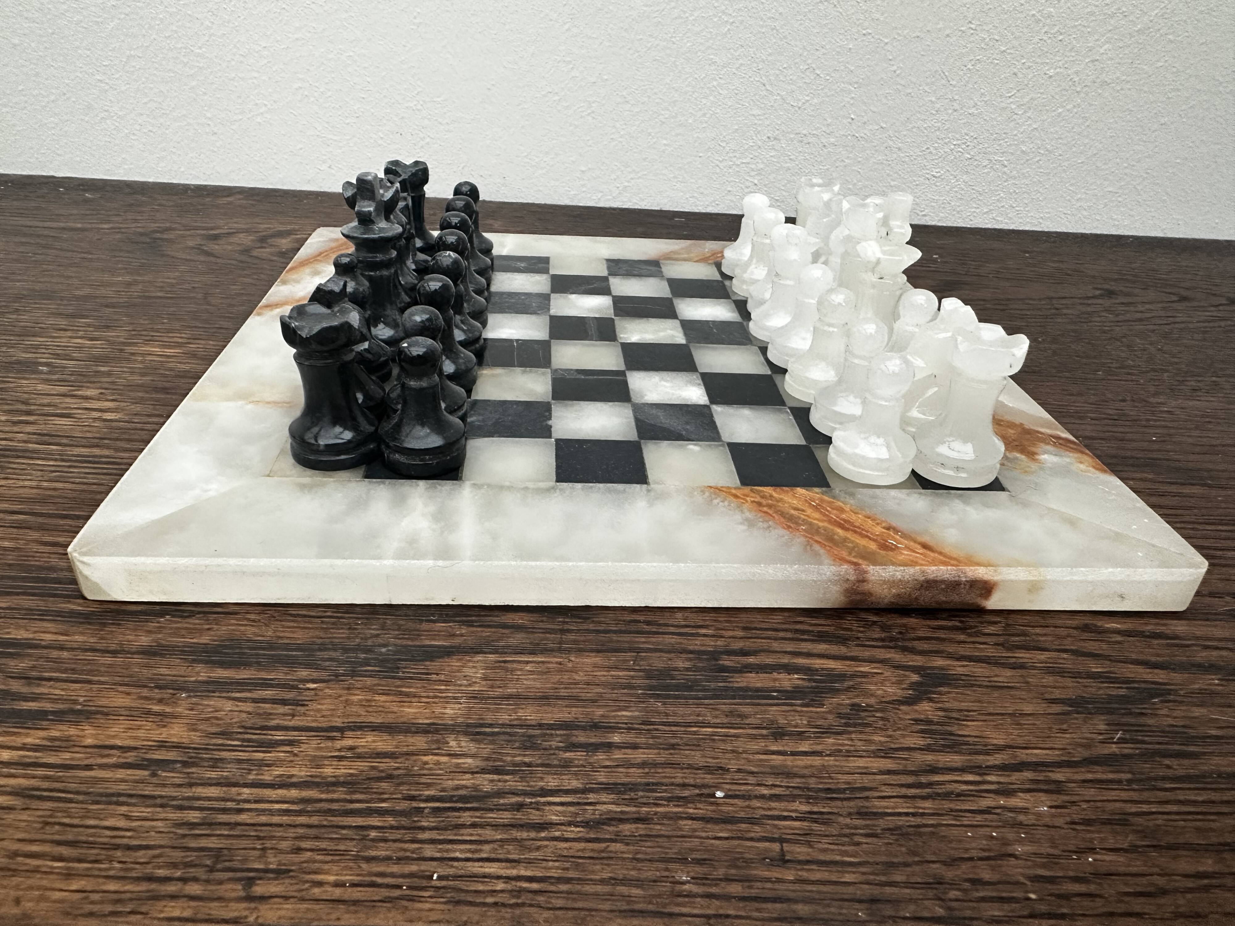 Vintage marble chess set 21/21 cm
